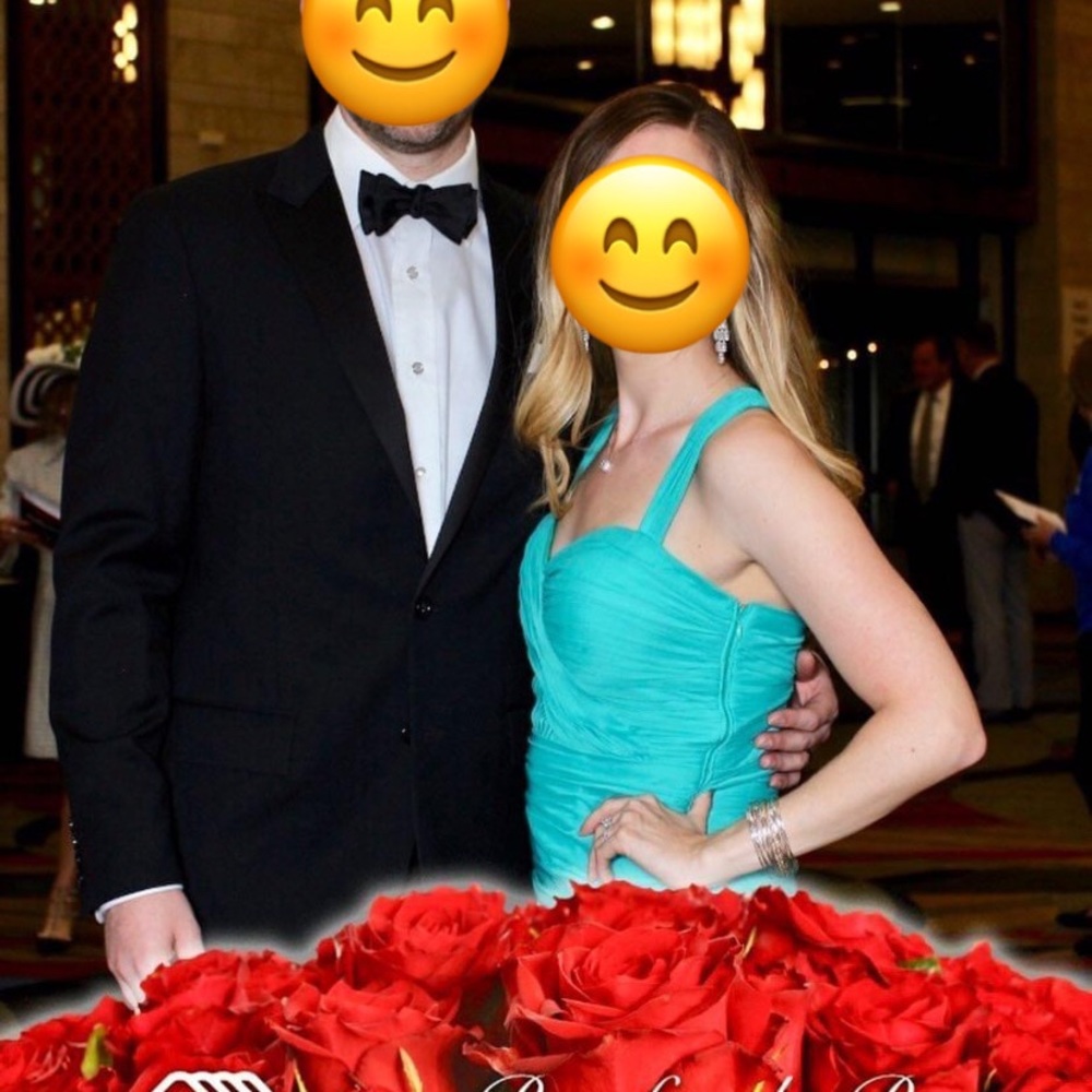 Short, teal, Adrianna Papell